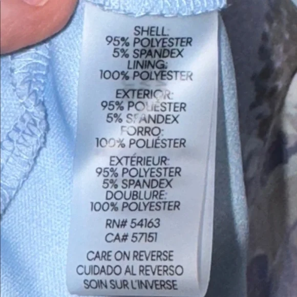 Calvin Klein Floral Sheath Dress Blue Floral Print Scuba Crepe Women’s 22 - Picture 10 of 11